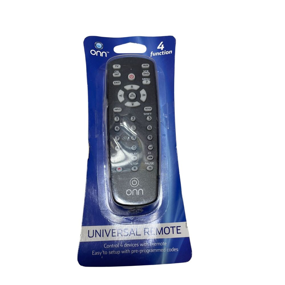 Onn Universal Remote Control 4 Device TV CABLE RECEIVER DVD ONA12AV058